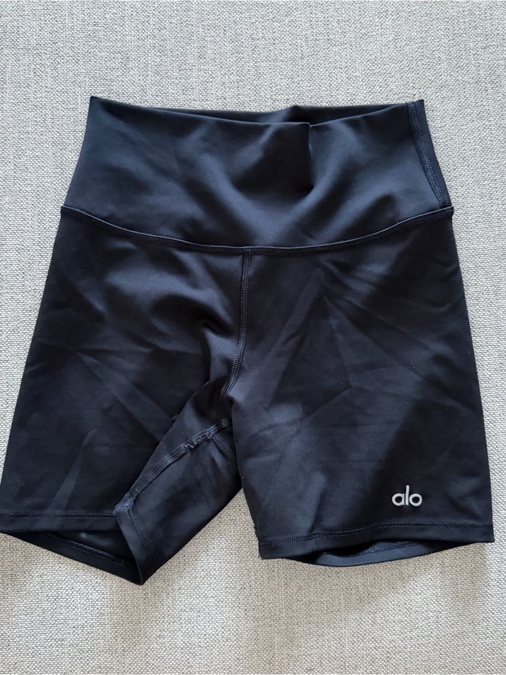 ALO Yoga Black Mid-Rise Bike Shorts